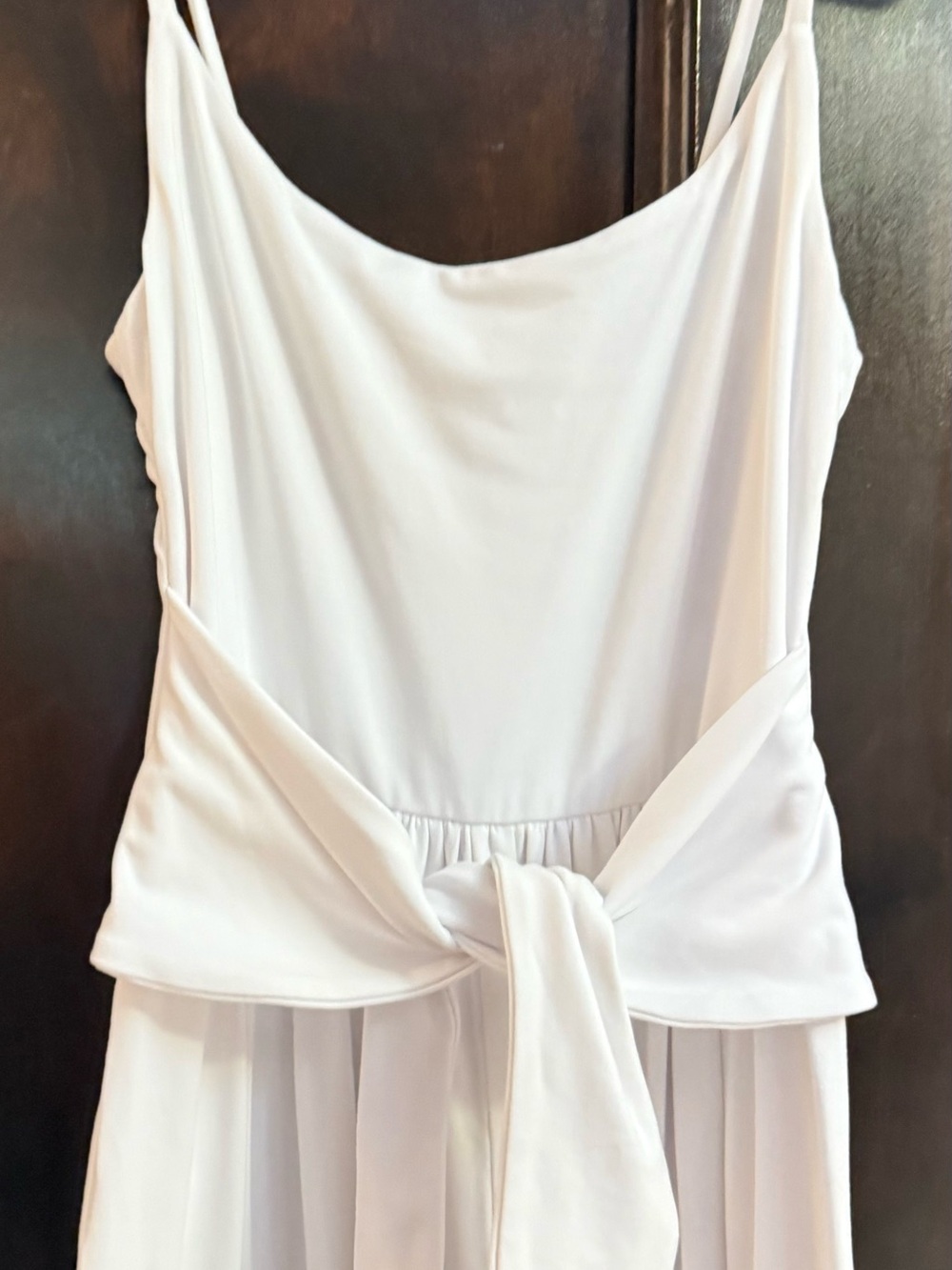 Susana Monaco Ivory Strapless Tie-Front Slip Dress